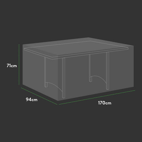 Etree Premium Rectangular 6 seater table cover - 170 X 94 X 71 (H) cm
