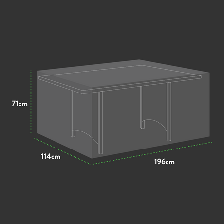 Etree Premium Rectangular 8 seater table cover - 196 X 114 X 71 (H) cm