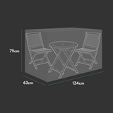 Etree Premium Bistro set cover-small - 124 X 63 X 79 (H) cm