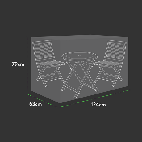 Etree Premium Bistro set cover-small - 124 X 63 X 79 (H) cm