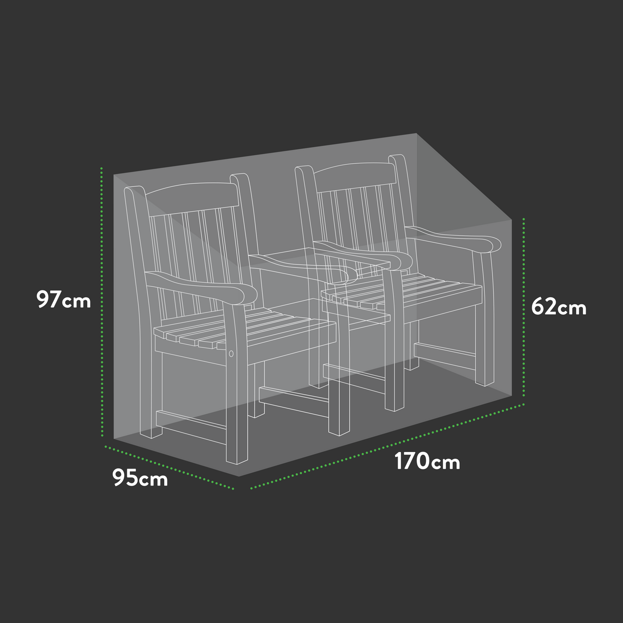 Etree Premium Companion Seat Cover - 170 X 95 X 62/97 (H) cm