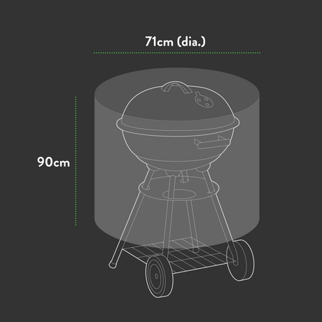 Etree Premium Kettle Barbecue Cover - 71 (Dia.) X 90 (H) cm