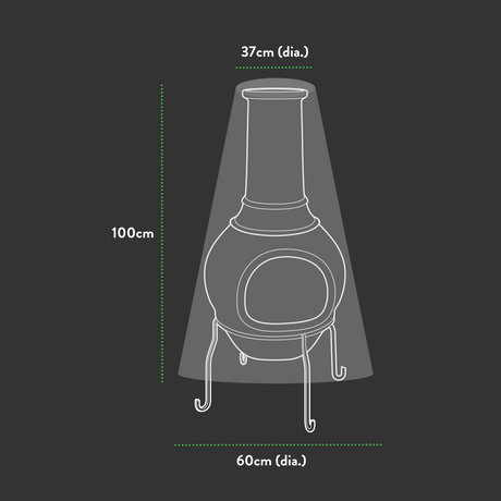 Etree Premium Chiminea Cover - 37/60 (Dia.) X 100 (H)cm