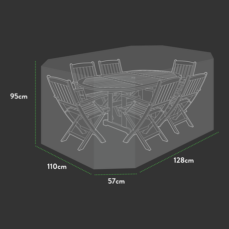 Etree Premium Patio Set Cover - Medium Oval - 208 X 191 X 95 (H) cm