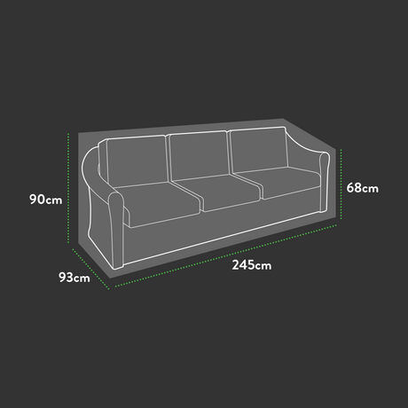 Etree Premium Modular 3 Seater Sofa - 245 X 93 X 68/90 H