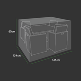 Etree Premium Modular 4 Seater Cube Set Cover XL - 134 X 134 X 65 H