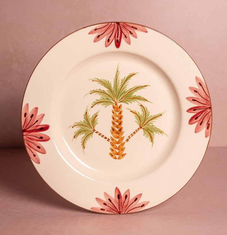 Casa by Josephine Jenno Arabella Dinner Plate - Green Palm Tree