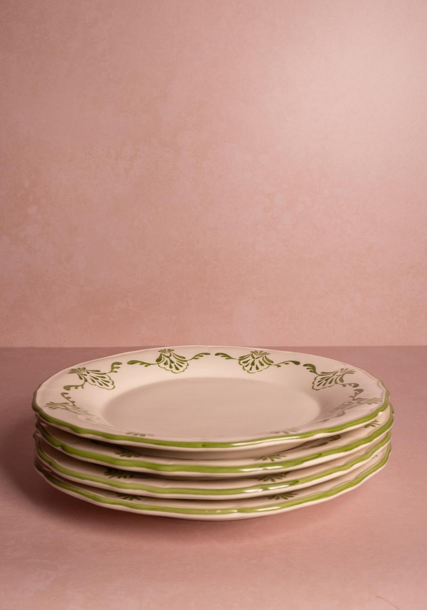 Casa by Josephine Jenno Cara Shell Dinner Plate - Green