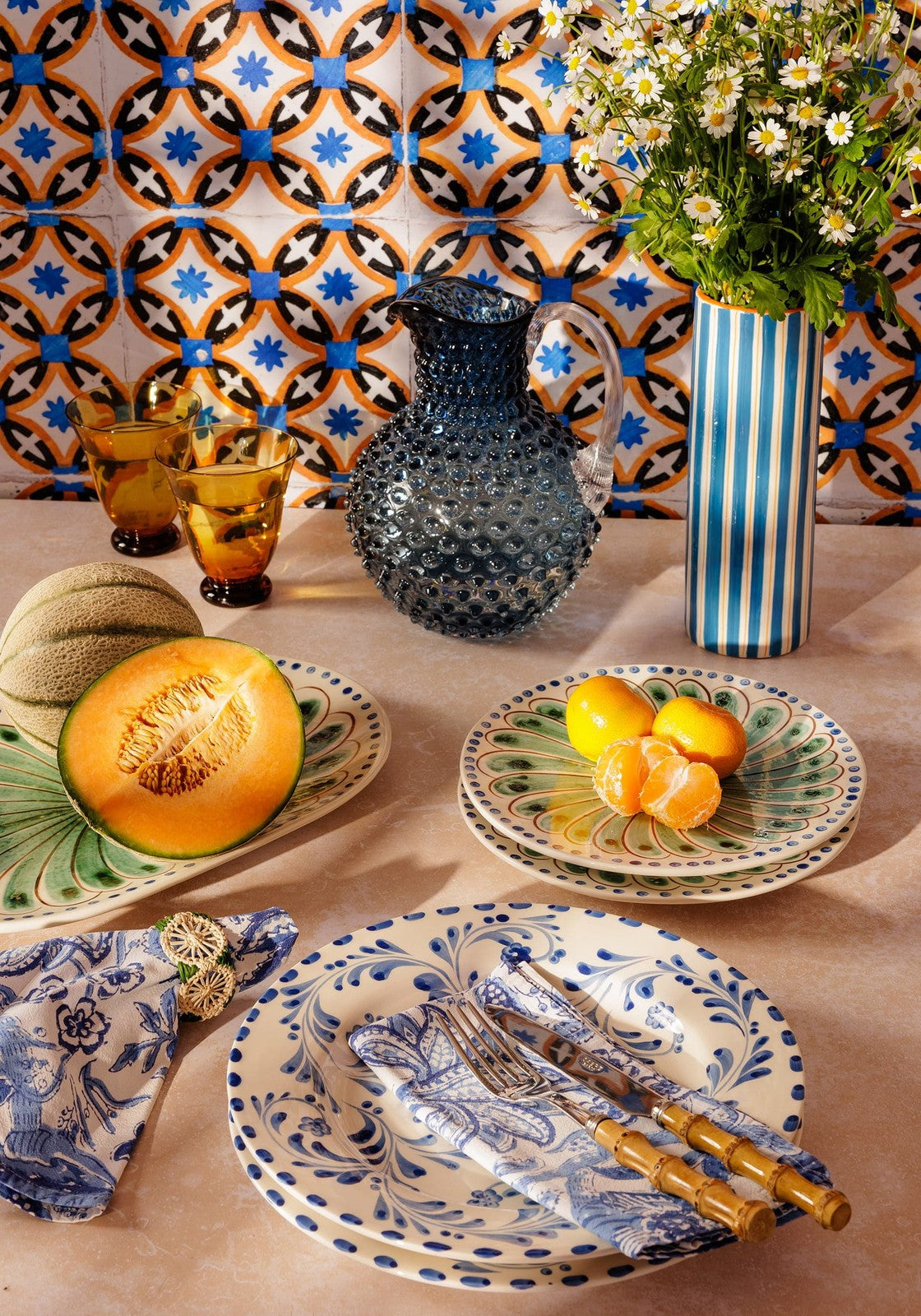 Casa by Josephine Jenno Sophia Dinner Plate - Blue
