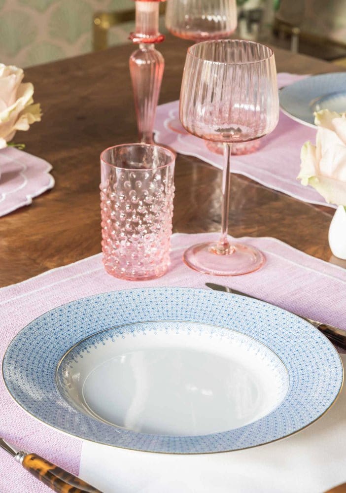 Casa by Josephine Jenno Cornflower Blue Lace Dinner Plates - Set of 4