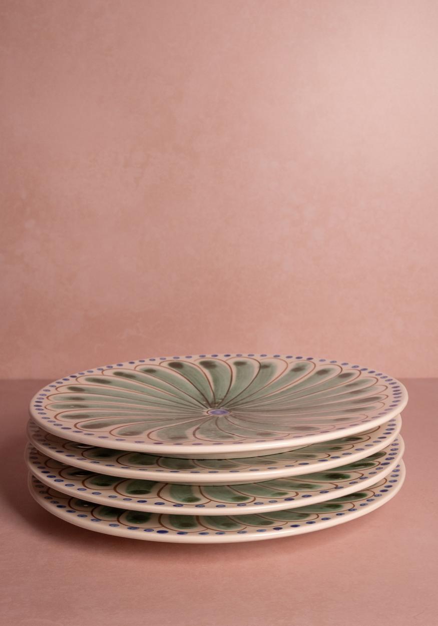 Casa by Josephine Jenno Peacock Dinner Plate - Green
