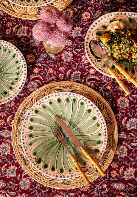 Casa by Josephine Jenno Peacock Dinner Plate - Green