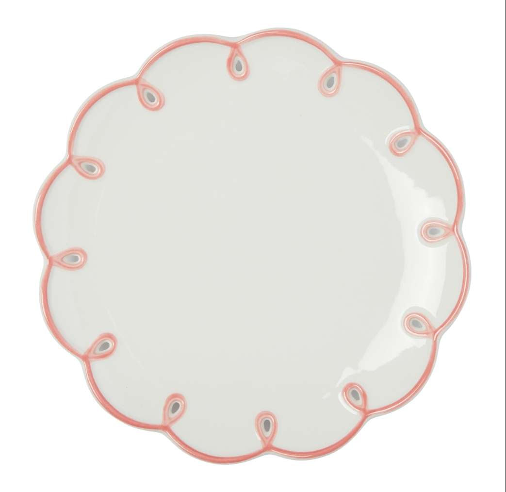 Casa by Josephine Jenno Pretty in Pink Scalloped Lunch Plate - Set of 4