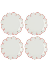 Casa by Josephine Jenno Pretty in Pink Scalloped Lunch Plate - Set of 4