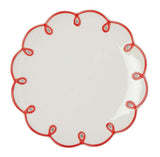 Casa by Josephine Jenno Rosy Red Scalloped Dessert Plate - Set of 4