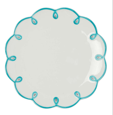 Casa by Josephine Jenno Sky Blue Scalloped Dessert Plate - Set of 4