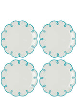 Casa by Josephine Jenno Sky Blue Scalloped Dessert Plate - Set of 4