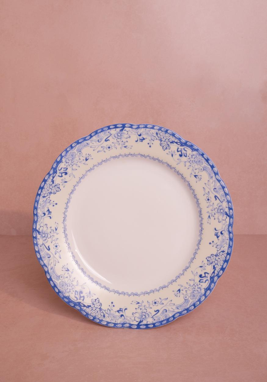 Casa by Josephine Jenno Virginia Blue White Dinner Plates - Set of 4