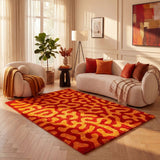 The Rugs Joli Doodle Red Orange Rug