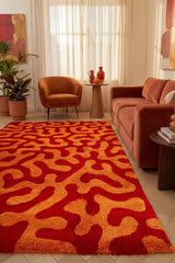 The Rugs Joli Doodle Red Orange Rug