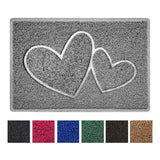 Double Heart Embossed Spaghetti Door Mat Non Slip | Nicoman