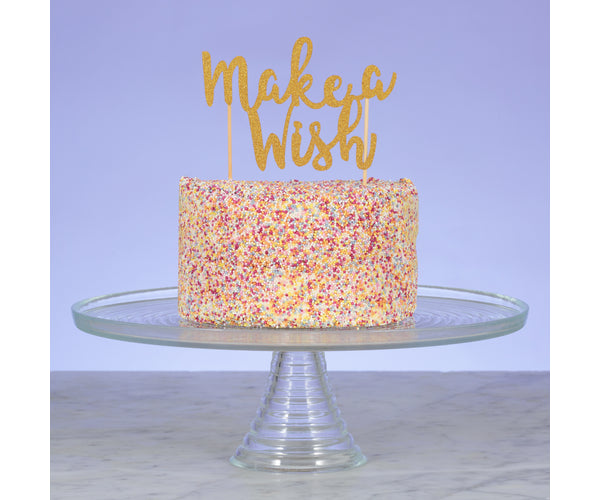 Mason Cash Make A Wish Cake Topper, Golden