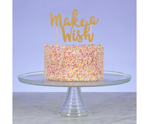 Mason Cash Make A Wish Cake Topper, Golden