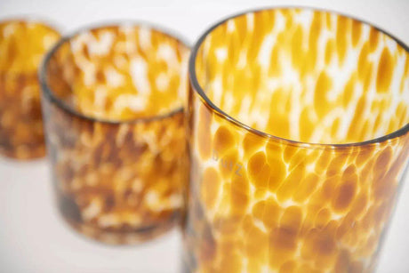 Lowlands Design Cylinder Vase - Leopard Brown