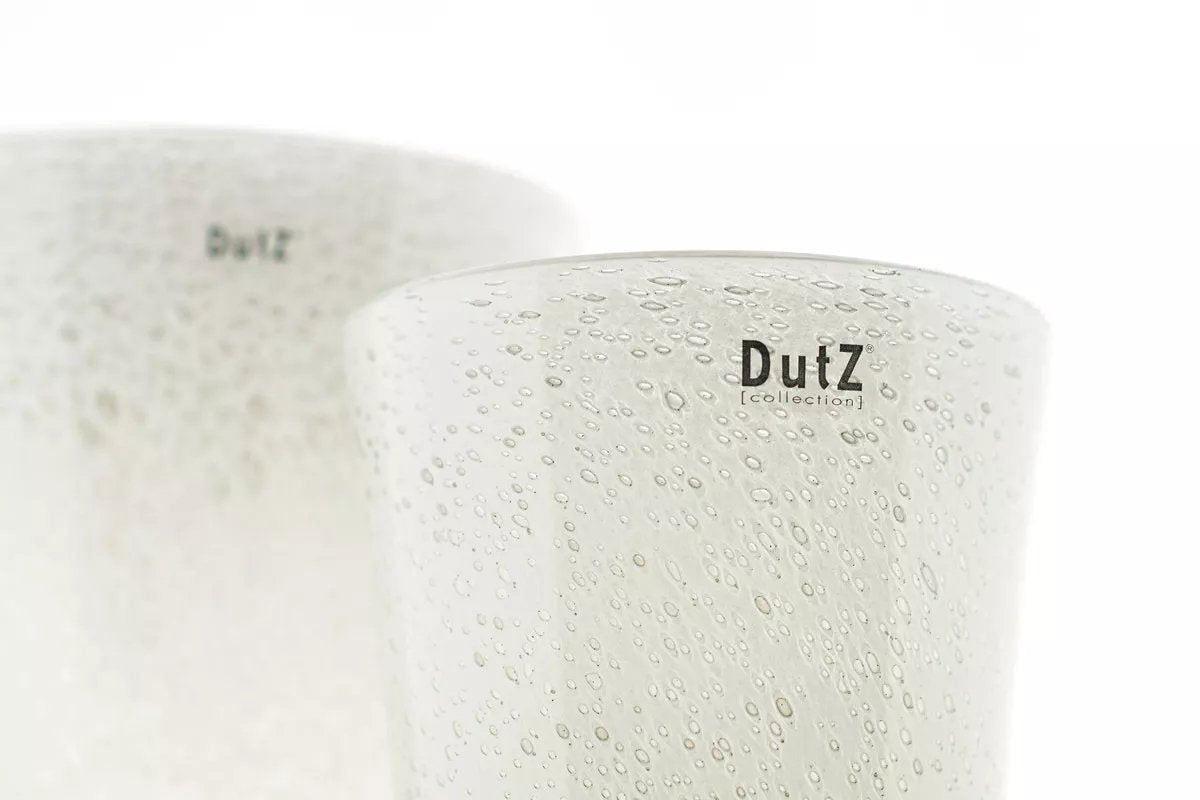 Lowlands Design Conic Vase Thick Glass with Bubbles