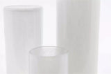 Lowlands Design White Cylinder Vase by DutZ
