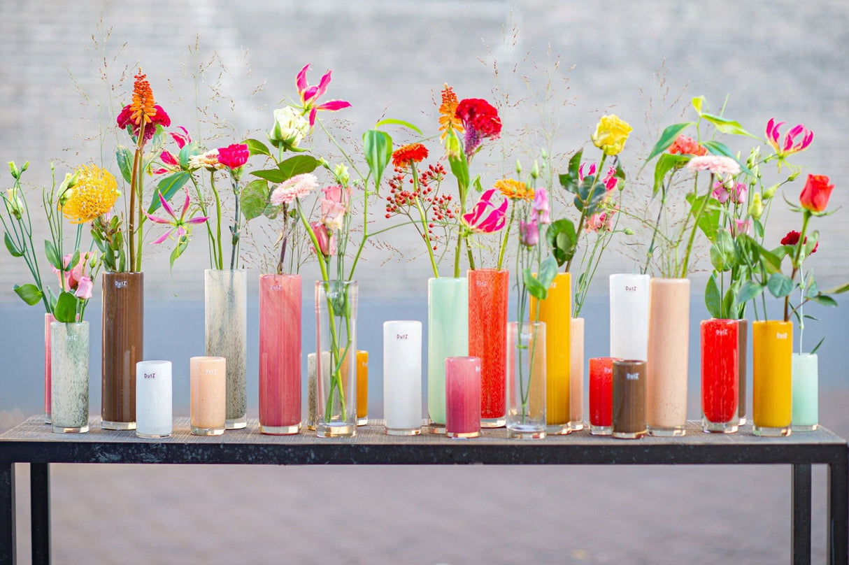 Lowlands Design White Cylinder Vase by DutZ