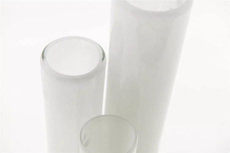 Lowlands Design White Cylinder Vase by DutZ