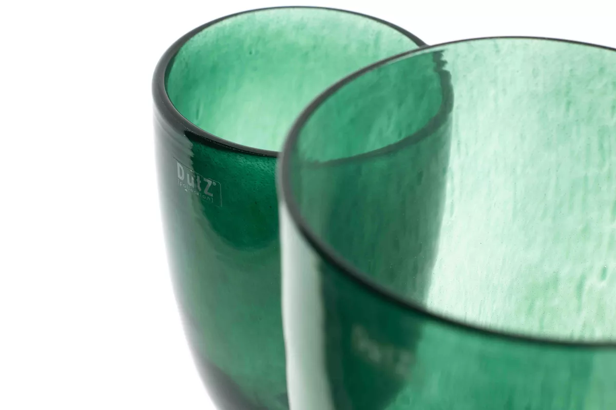 Lowlands Design Dark Green Glass Flower Vase by Dutz