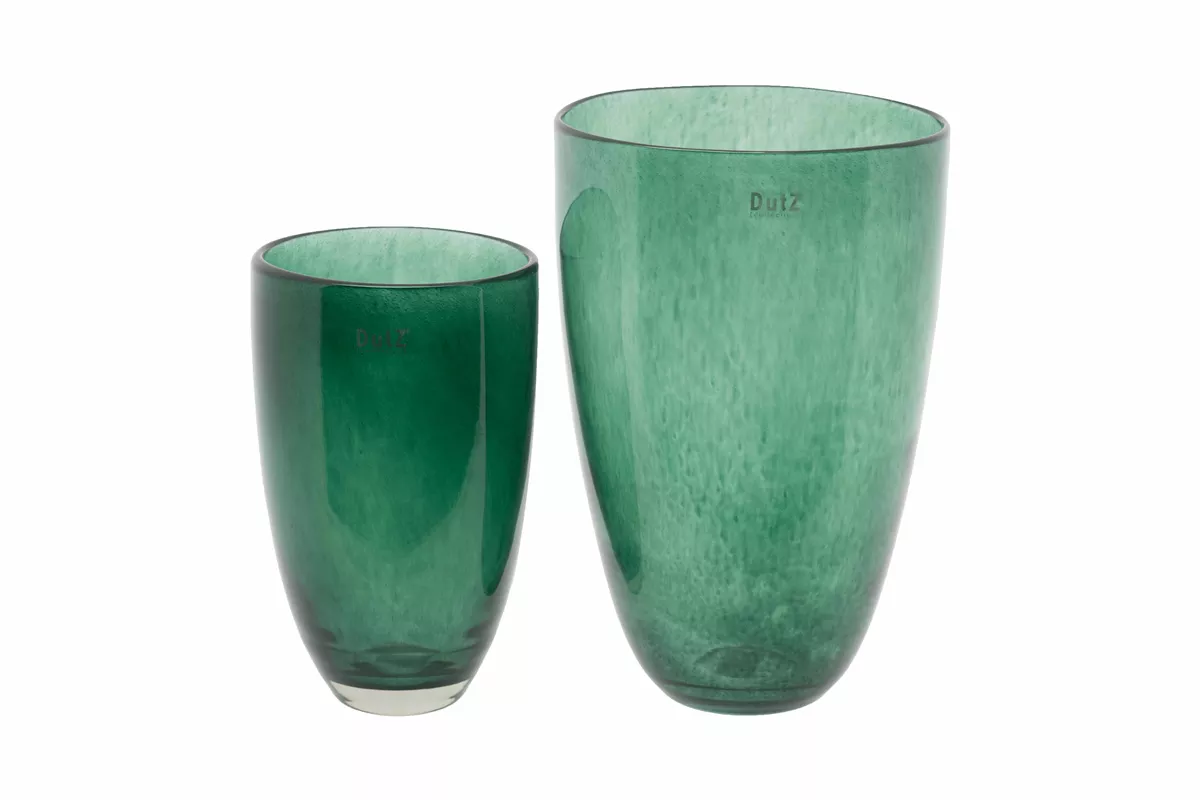 Lowlands Design Dark Green Glass Flower Vase by Dutz