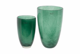 Lowlands Design Dark Green Glass Flower Vase by Dutz