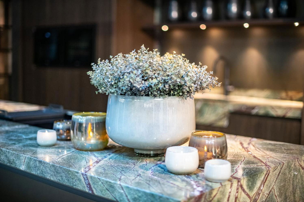Lowlands Design Rieky Beige Glass Bowl by DutZ