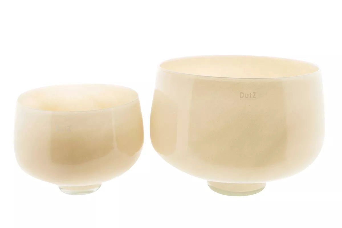Lowlands Design Rieky Beige Glass Bowl by DutZ