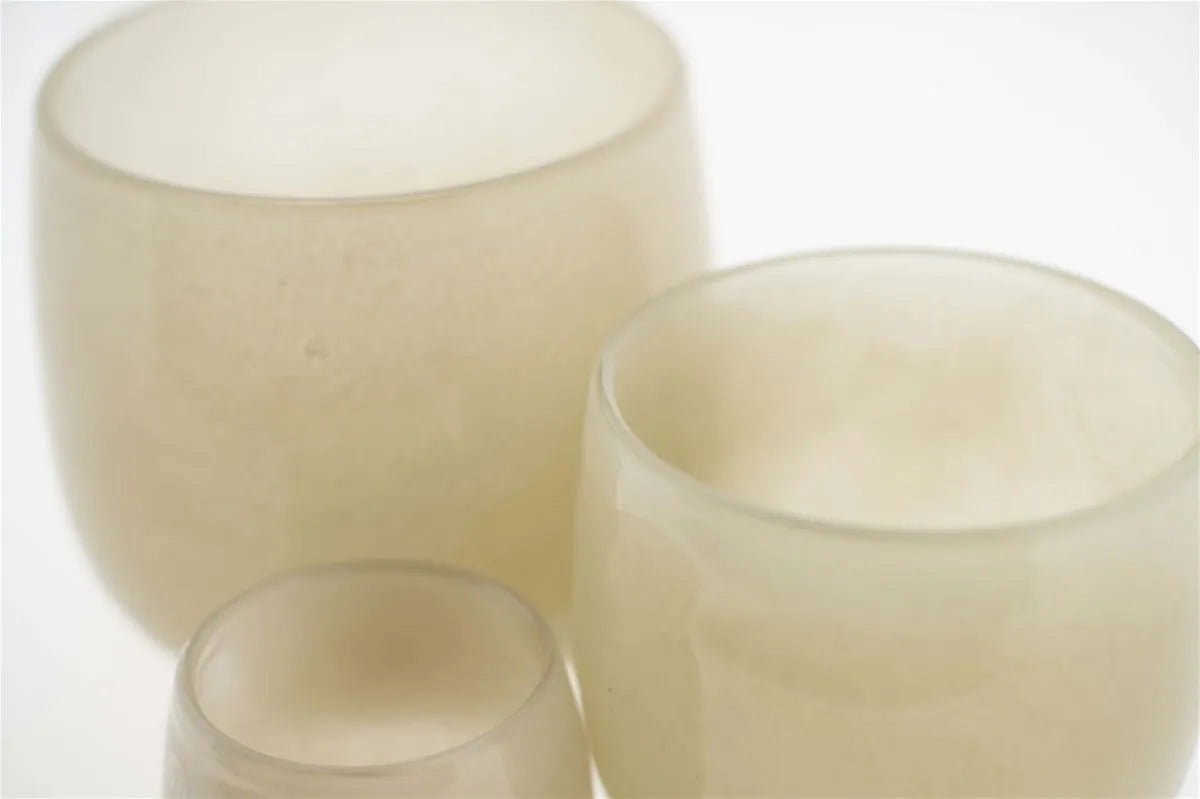 Lowlands Design Beige Glass Pot by DutZ