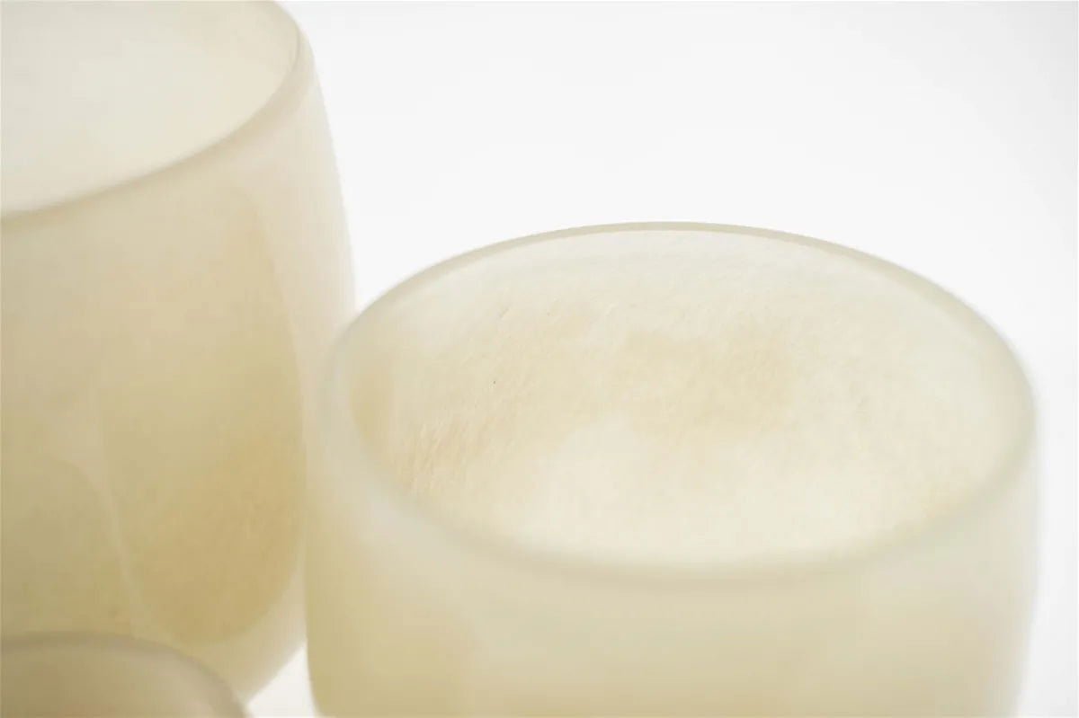 Lowlands Design Beige Glass Pot by DutZ