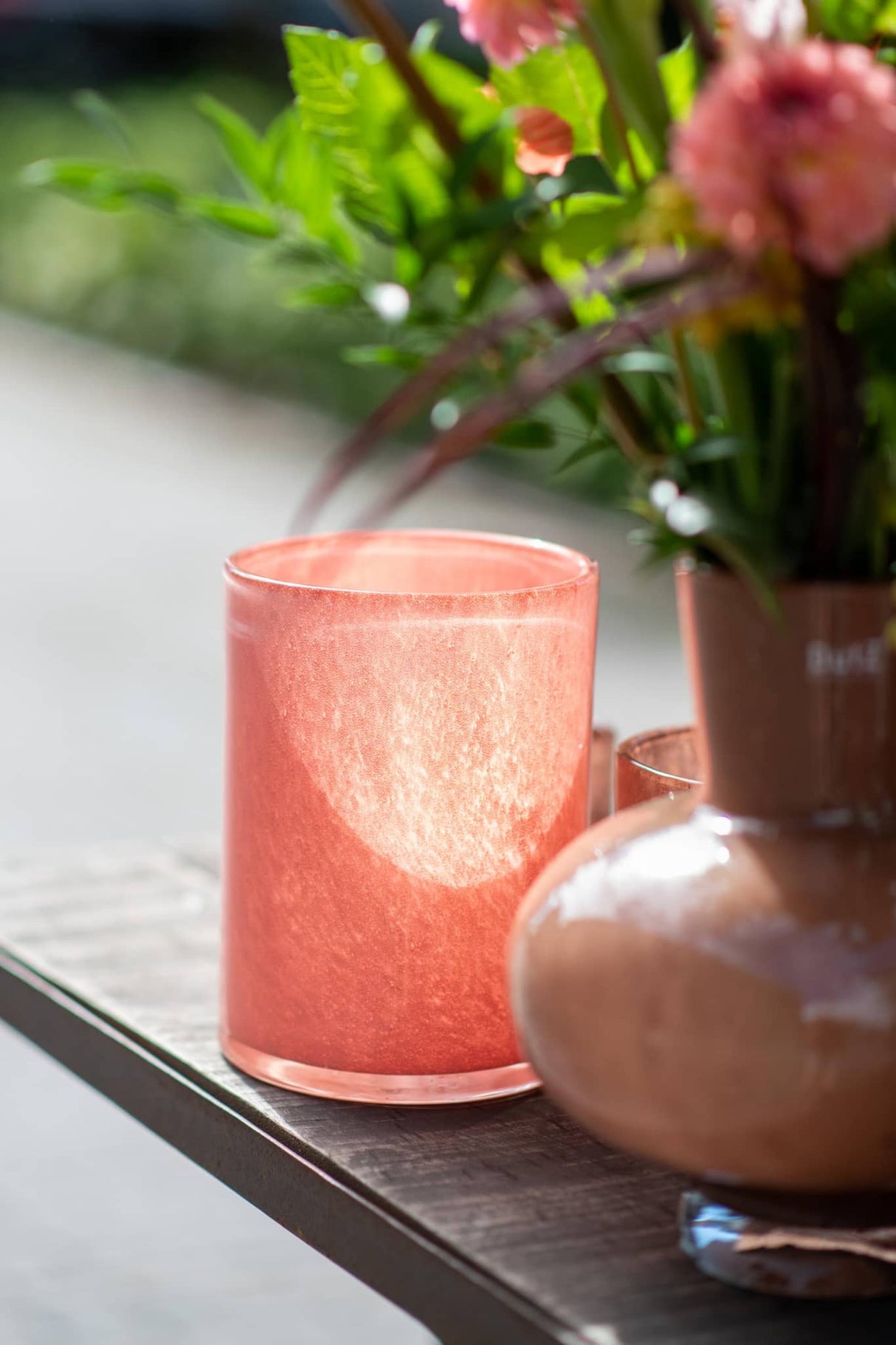 Lowlands Design Glass Cylinder Candleholder Vase