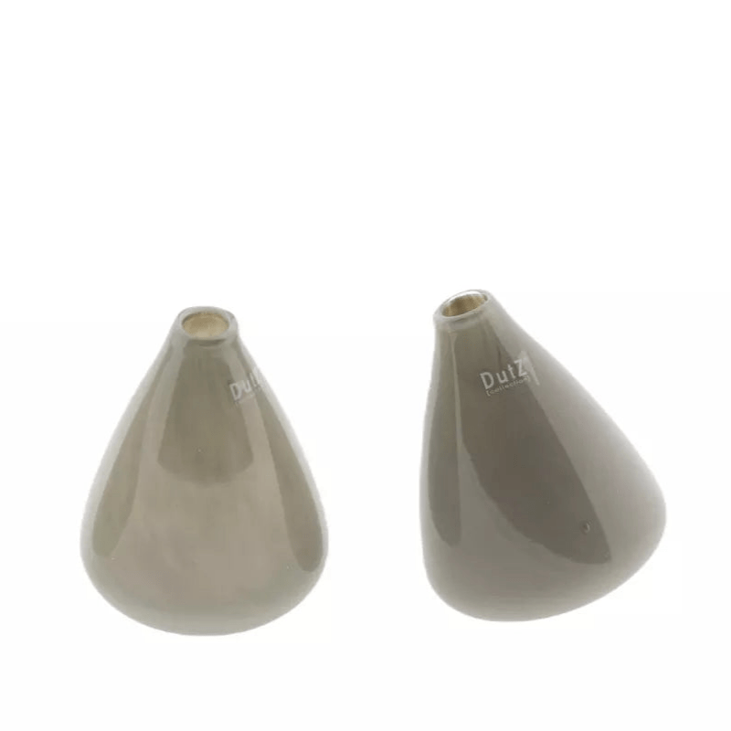 Lowlands Design Taupe Tumbling Glass Vase H12 D10