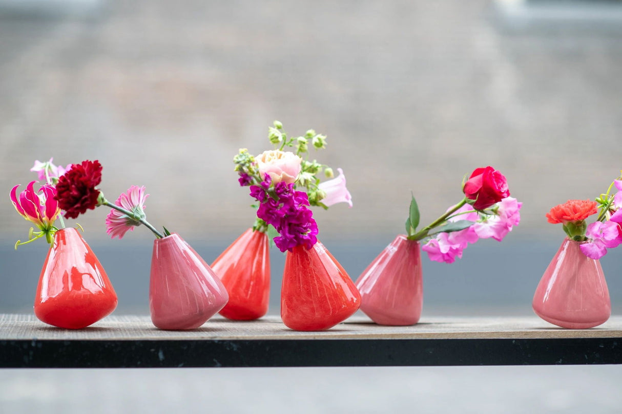 Lowlands Design Red Tumbling Vase H12 D10cm