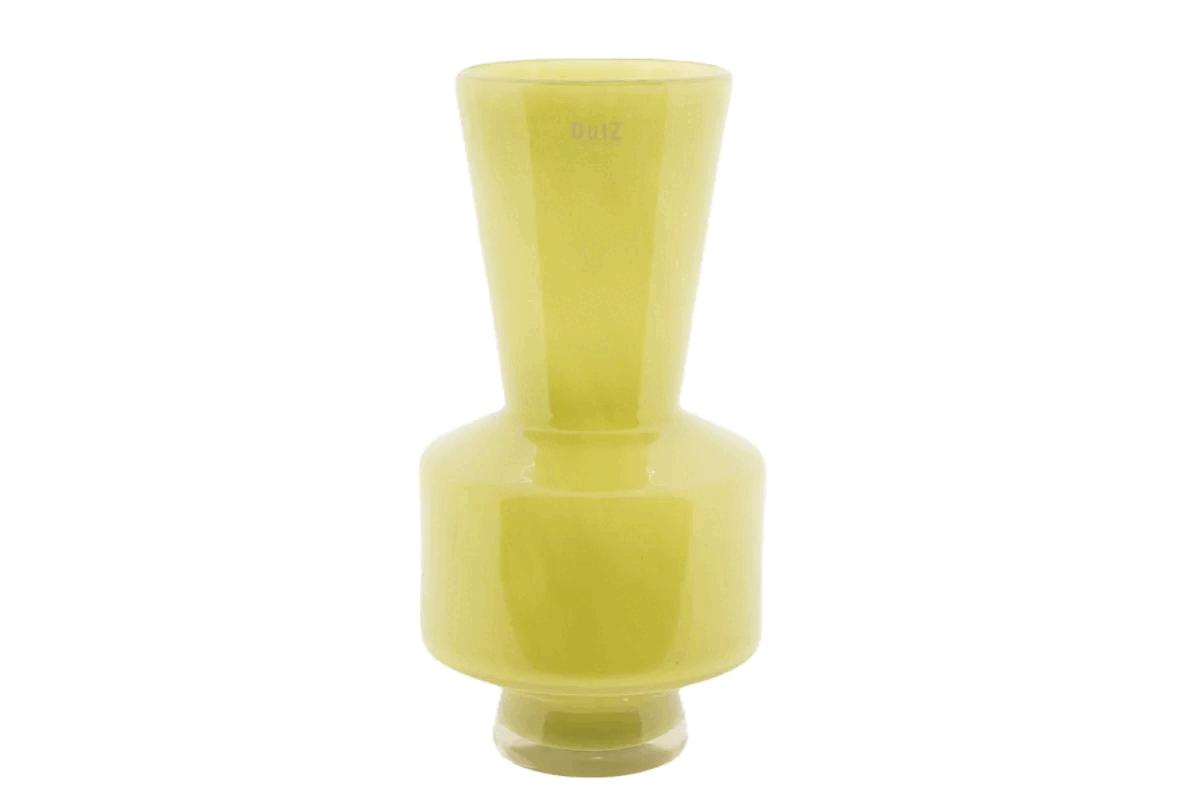 Lowlands Design Shani Ochre Yellow Glass Vase