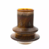 Lowlands Design Ringo Glass Vase H18 x D16cm - Mocca