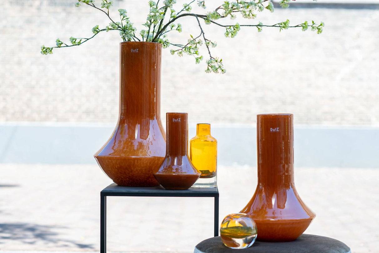Lowlands Design Marco Glass Vase by DutZ - Warm Orange