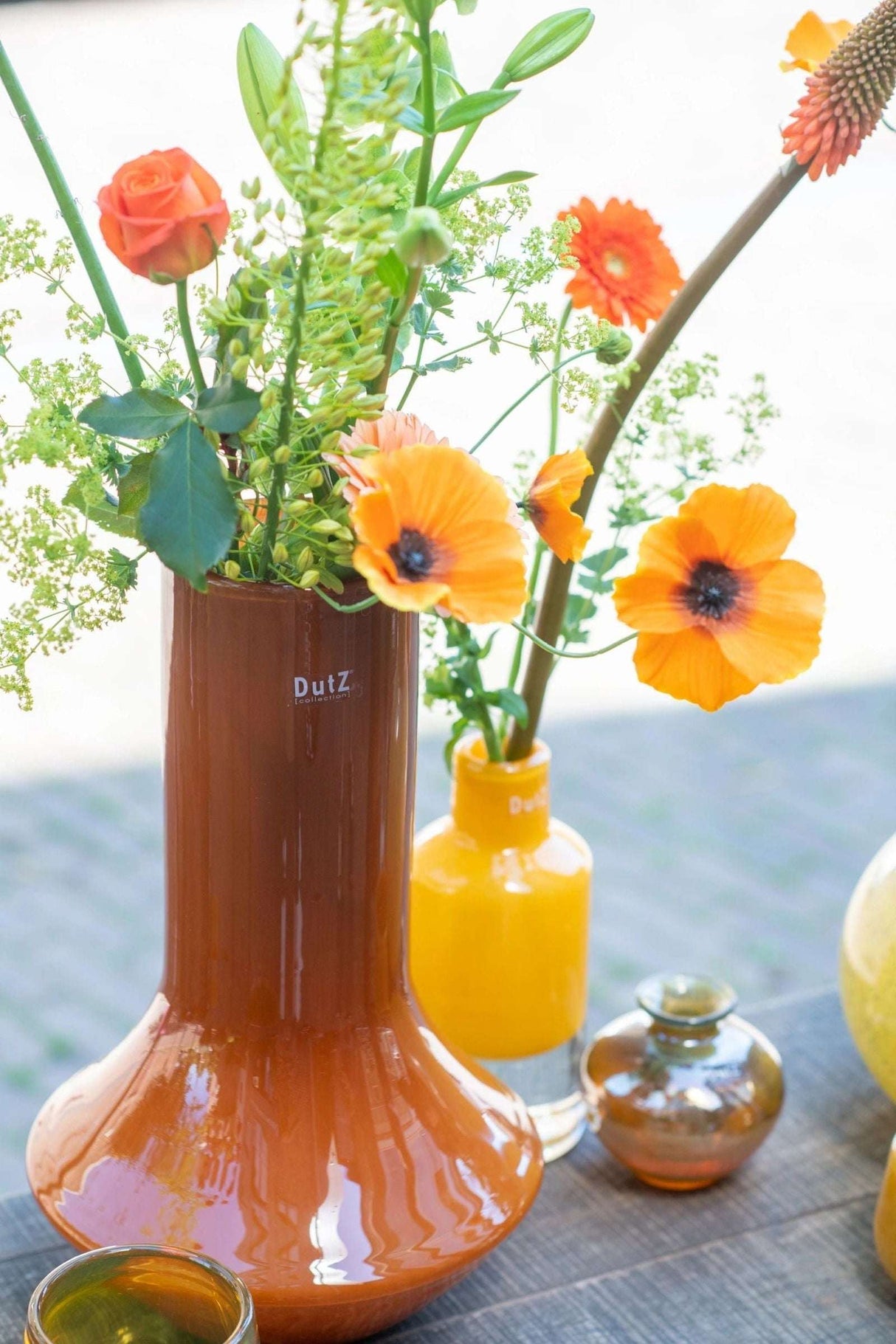 Lowlands Design Marco Glass Vase by DutZ - Warm Orange