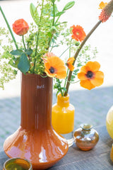 Lowlands Design Marco Glass Vase by DutZ - Warm Orange