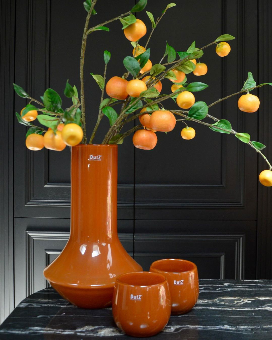 Lowlands Design Marco Glass Vase by DutZ - Warm Orange