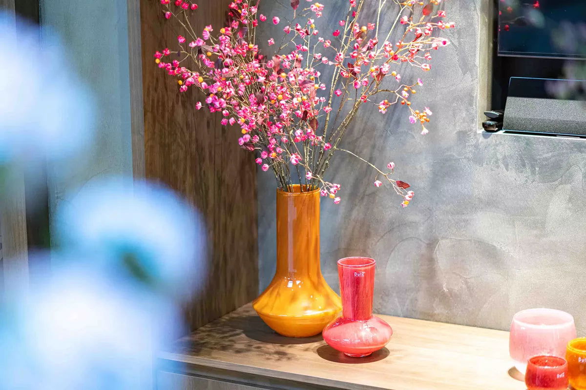 Lowlands Design Marco Glass Vase by DutZ - Warm Orange
