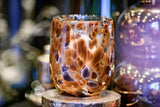 Lowlands Design Barrel Leopard Brown Glass Vase
